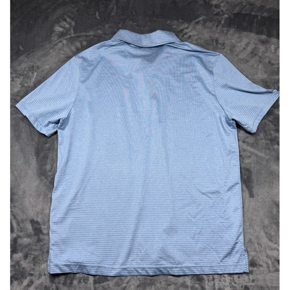 (Lot of 2) 32 Degrees Cool Polo Shirt‎ Men L Blue &Maroon Striped Preppy - Picture 3 of 11